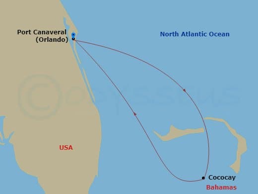 Itinerary map