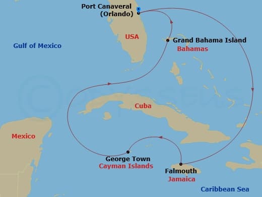 Itinerary map