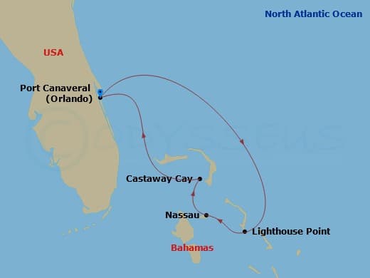 Itinerary map