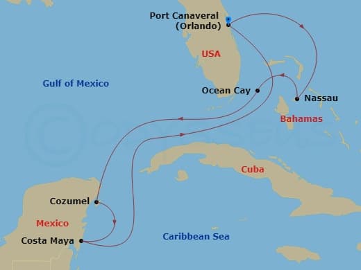 Itinerary map