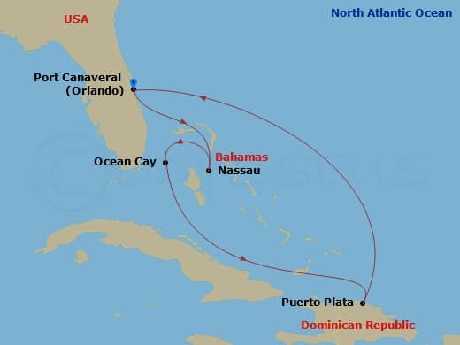 Itinerary map