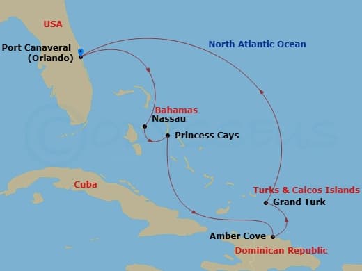 Itinerary map
