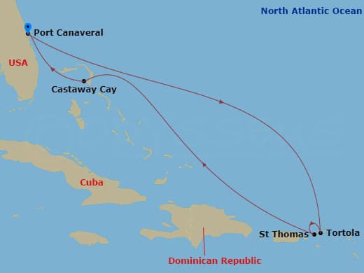 Itinerary map
