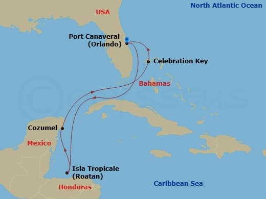 Itinerary map