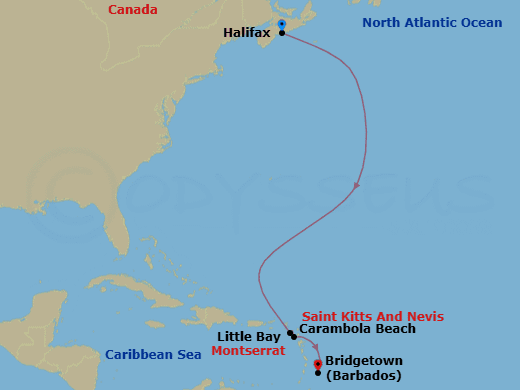 Itinerary map