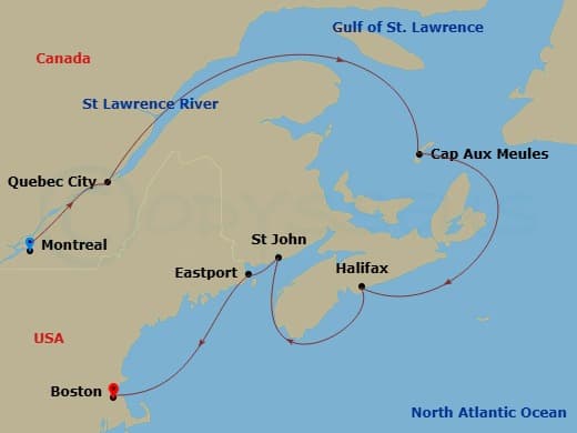 Itinerary map