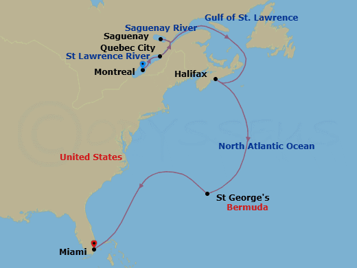 Itinerary map
