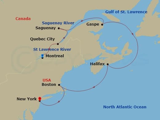 Itinerary map