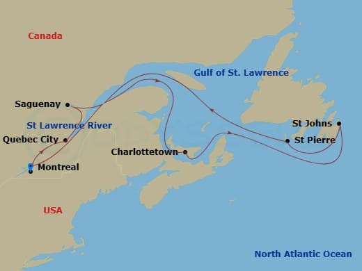 Itinerary map