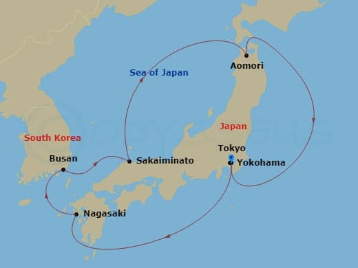 Itinerary map