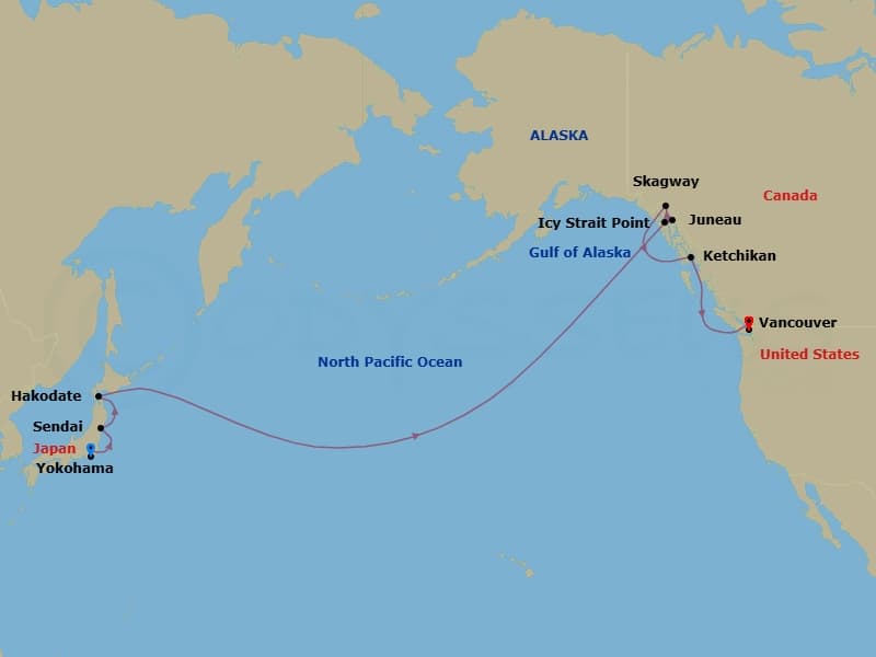 Itinerary map