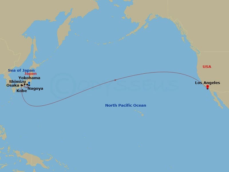 Itinerary map