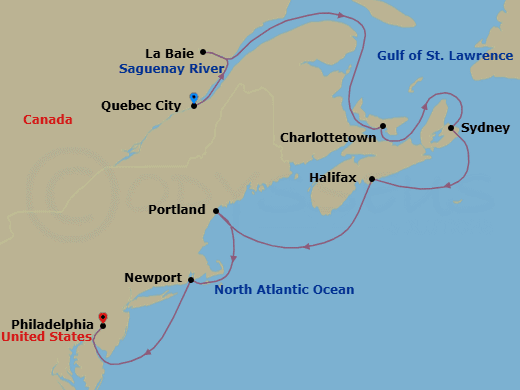 Itinerary map