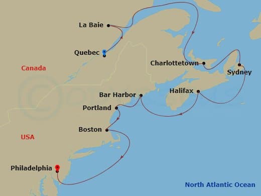 Itinerary map