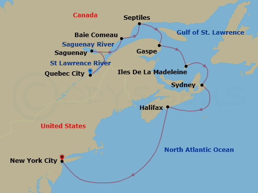 Itinerary map