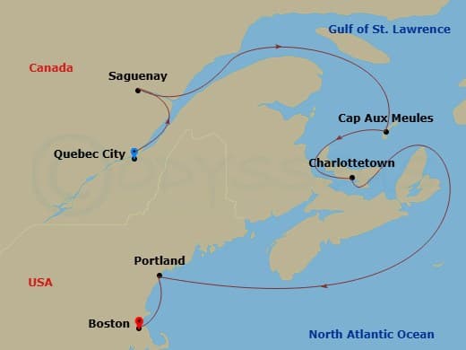 Itinerary map