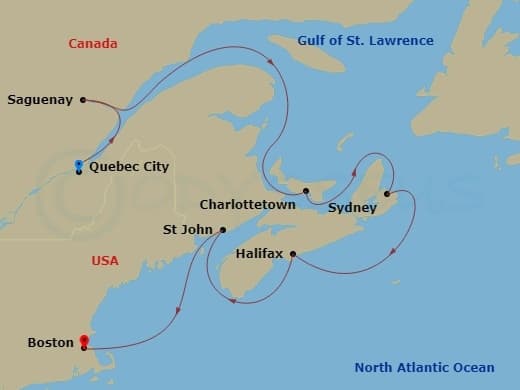 Itinerary map