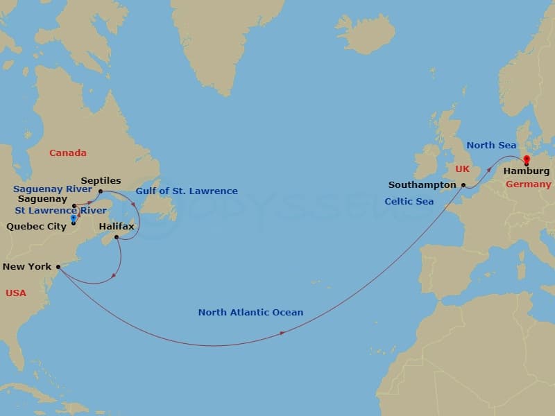 Itinerary map