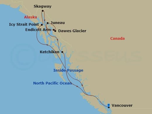 Itinerary map
