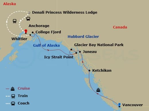 Itinerary map