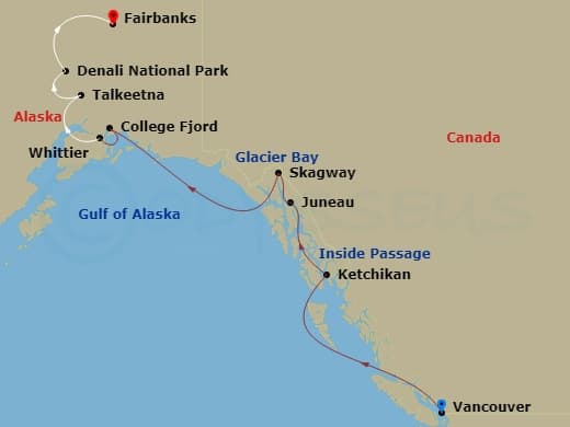 Itinerary map