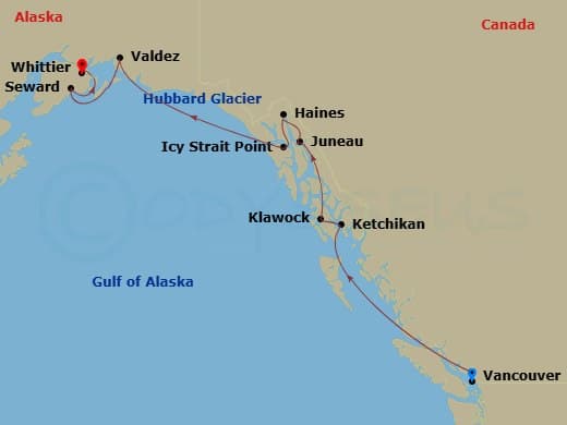Itinerary map