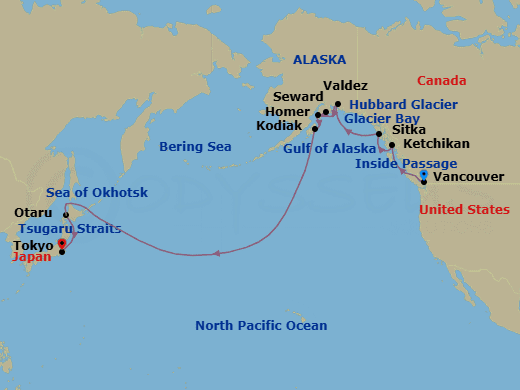Itinerary map