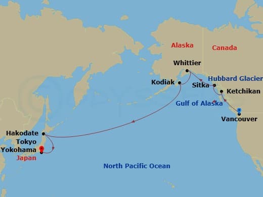Itinerary map
