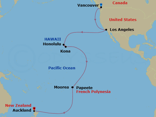 Itinerary map