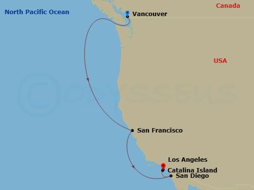 Itinerary map