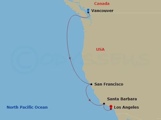 Itinerary map