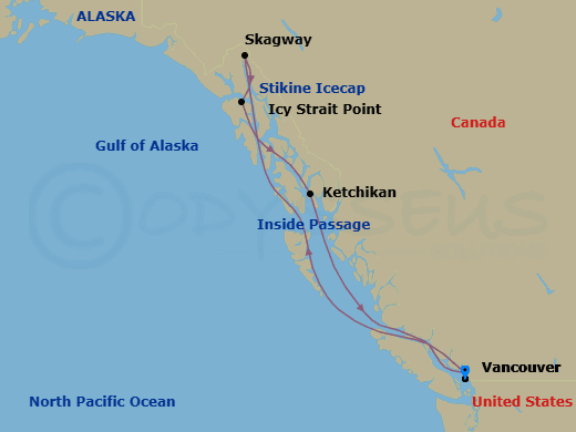 Itinerary map