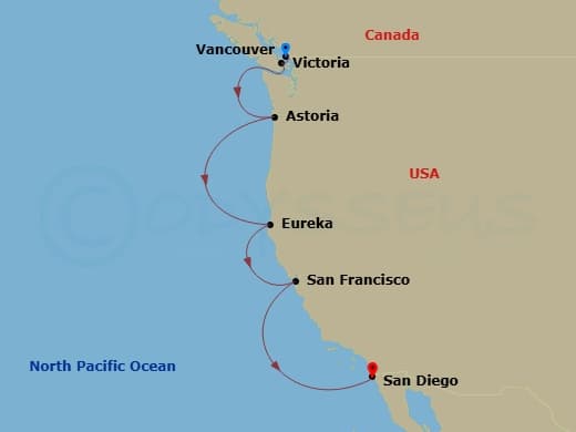 Itinerary map