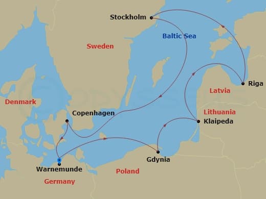 Itinerary map