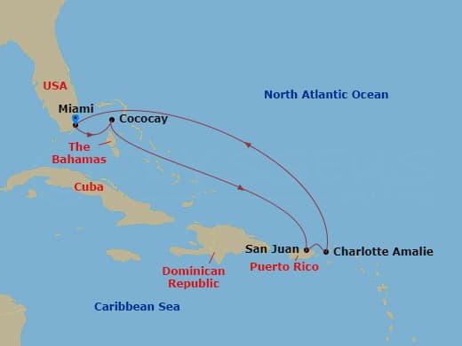 Itinerary map