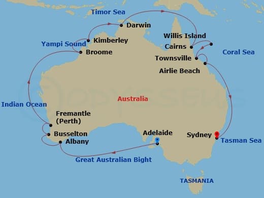 Itinerary map