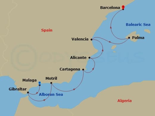 Itinerary map