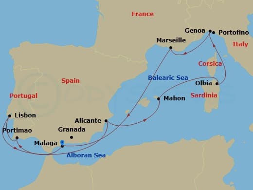 Itinerary map