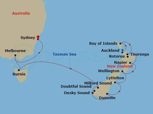 Itinerary map