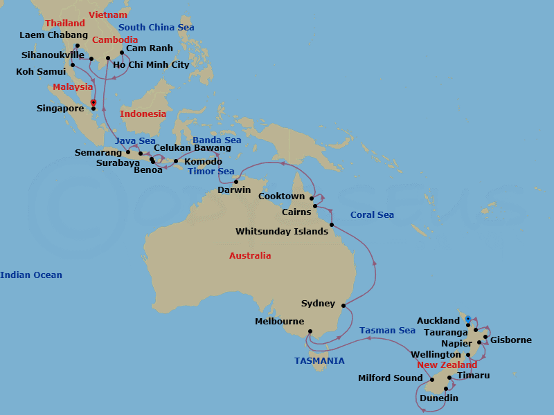 Itinerary map