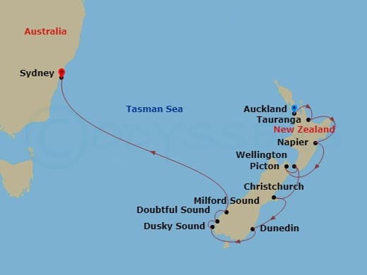 Itinerary map