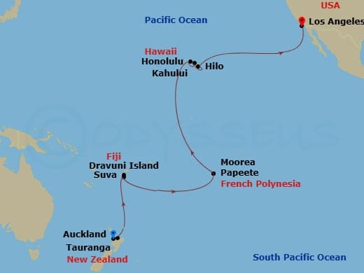 Itinerary map