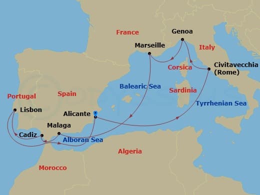 Itinerary map