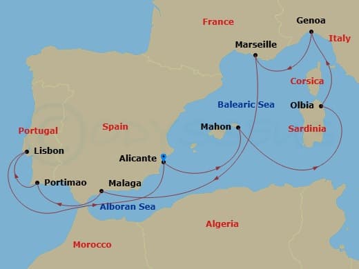 Itinerary map
