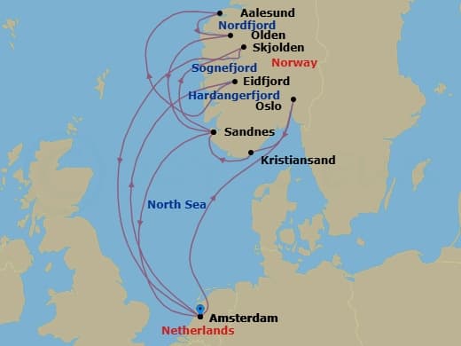 Itinerary map
