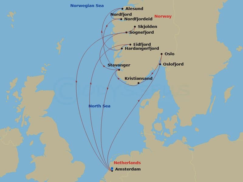 Itinerary map