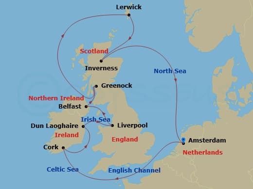 Itinerary map