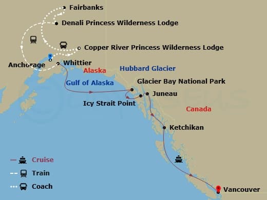 Itinerary map