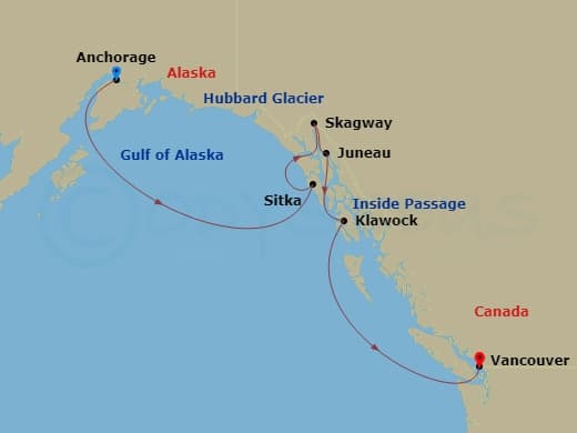 Itinerary map