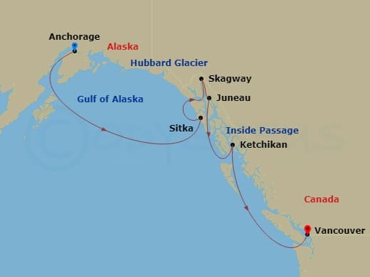 Itinerary map